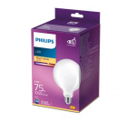 PHILIPS LED stikla 75W G120 E27 Silti balta 2700K matēta spuldze 8718699764753 929002371101