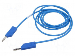 Test lead | 60VDC | 30VAC | 16A | with 4mm axial socket | Len: 2m | blue