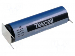 Battery: lithium | 3.6V | AA | for PCB | &Oslash;14.3x49.5mm | 2400mAh