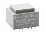 Transformer: encapsulated | 4VA | 230VAC | 9V | 444.4mA | Mounting: PCB