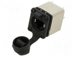 Connector: RJ45 | socket | Cat 5e | shielded,with cover | 8p8c | THT