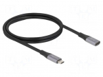 Cable | bidirectional | USB C socket,USB C plug | gold-plated | 1m