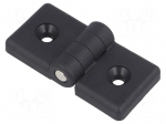 Hinge | Width: 74mm | technopolymer (PA) | black | H: 36mm