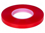 Tape: fixing | W: 15mm | L: 50m | Thk: 0.205mm | acrylic | transparent