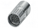 Connector: M23 | plug | PIN: 12 | crimped | straight | M23 PRO | 8A | 150V