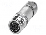 Connector: M12 | plug | PIN: 5 | 48V | straight | IP65 | push-lock | A code