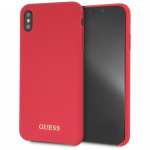 Guess GUHCI65LSGLRE iPhone Xs Max Silicone Hard Case / red