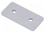 Flat bar | for profiles | W: 30mm | L: 60mm | steel | Colour: silver