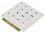 Keypad: plastic | No.of butt: 16 | none | plastic | 200m&Omega; | 1N | 20mA