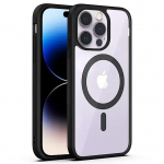 Fusion MagSafe Matt silikona aizsargapvalks Apple iPhone 15 Pro Max melns