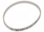 Timing belt | T5 | W: 6mm | H: 2.2mm | Lw: 250mm | Tooth height: 1.2mm