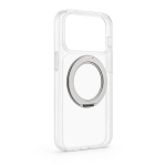 Back panel cover Evelatus Apple iPhone 17 Pro Hybird Case With Magsafe PC+TPU 360 Metal Stand Transparent