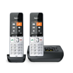 Lauatelefon Gigaset Gigaset COMFORT 500A Duo, analoogtelefon (silver/black, 2 k&auml;epidet)