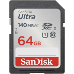 M&auml;lukaart 64GB SanDisk SDXC UHS-I 140MB/sec