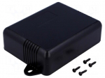 Enclosure: multipurpose | X: 90mm | Y: 114mm | Z: 33mm | ABS | black
