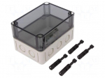 Enclosure: multipurpose | X: 94mm | Y: 130mm | Z: 81mm | TK PS | grey | IP66