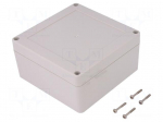 Enclosure: multipurpose | X: 120mm | Y: 120mm | Z: 60mm | ZP | ABS | gasket