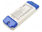 Power supply: switching | LED | 30W | 12VDC | 0&divide;2.5A | 220&divide;240VAC | IP20