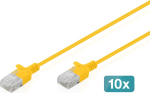 Digitus Patchcord Slim Cat.6 U/UTP LSZH 5m Yellow 10 tk. (DK-1618-050S-Y-10)