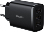 Adapter Baseus Compact Charger 3U 17W Black