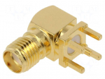 Socket | SMA | female | angled 90&deg; | 50&Omega; | THT | on PCBs | teflon