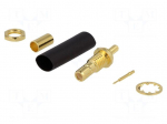 Socket | SMB | male | straight | 50&Omega; | crimped | for panel mounting