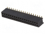 Socket | pin strips | female | PIN: 36 | straight | 1.27mm | SMT | 2x18