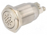 Signaller: sound | 85dB | Illumin: none | IP50 | &Oslash;16mm | 1&divide;10mm | 360mW