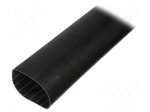 Heat shrink sleeve | glued | 3.5: 1 | 75mm | L: 1m | black
