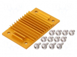 Heatsink: extruded | grilled | BGA | golden | L: 37mm | W: 58mm | H: 6.1mm