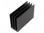 Heatsink: extruded | grilled | black | L: 100mm | W: 35mm | H: 70mm | 5.4K/W