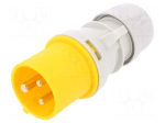 Connector: AC supply | plug | male | 16A | 110VAC | IP44 | Layout: 2P+PE
