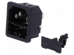 Connector: AC supply | socket | male | 10A | 250VAC | IEC 60320 | max.1mm