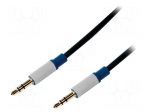 Cable | Jack 3.5mm plug,both sides | 1.5m | black
