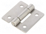 Hinge | Width: 40mm | stainless steel | H: 40mm