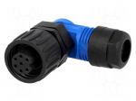 Connector: circular | plug | PIN: 7 | female | w/o contacts | IP65,IP67