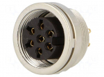 Connector: M16 | socket | female | soldering | PIN: 7 | 5A | 250V | IP40