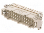Connector: HDC | contact insert | male | DE | PIN: 24 | 24+PE | size D24B