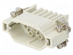 Connector: HDC | contact insert | male | S-D | PIN: 15 | size 10A | 10A