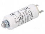 Capacitor: motors, run | 1.5uF | 470VAC | &Oslash;25x56.5mm | -25&divide;85&deg;C | &plusmn;5%
