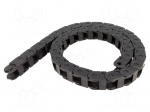 Cable chain | Series: Light | Bend.rad: 75mm | L: 986mm | Colour: black