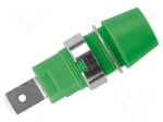 Socket | 4mm banana | 32A | 1kVDC | green | nickel plated | screw | 41mm