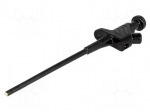 Clip-on probe | pincers type | 60VDC | black | 4mm | Overall len: 158mm
