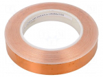 Tape: electrically conductive | W: 19mm | L: 33m | Thk: 0.066mm | copper
