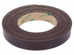 Tape: magnetic | W: 19mm | L: 5m | Thk: 1.55mm | rubber