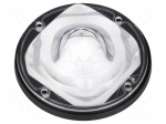 LED lens | round | Mat: silicone | transparent | Colour: black | &Oslash;: 90mm