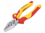 Pliers | insulated,crimping | steel | 180mm | 1kVAC | blister