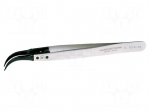 Tweezers | 130mm | Blades: curved,narrowed | Blade tip shape: sharp