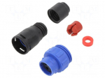 Connector: circular | plug | male | PIN: 4 | 125V | w/o contacts | IP68