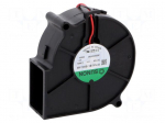 Fan: DC | blower | 12VDC | 75x75x30mm | 18.35m3/h | 32.9dBA | ball